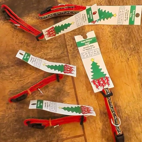 Casual Canine Christmas Candycane Dog Collar - Green and Red 6-16” Small - Picture 9 of 9